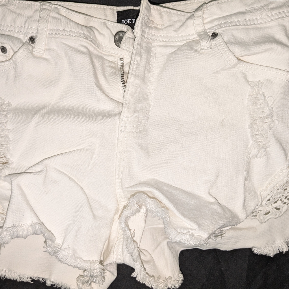 Joe's Jeans Women's White Distressed Shorts